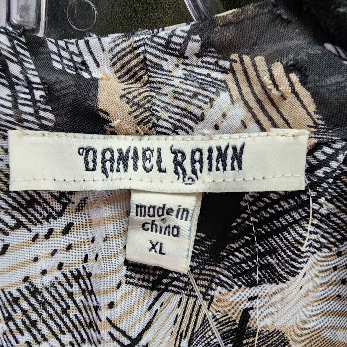 Daniel Rainn Black & Brown Ruffle Cardigan Size XL