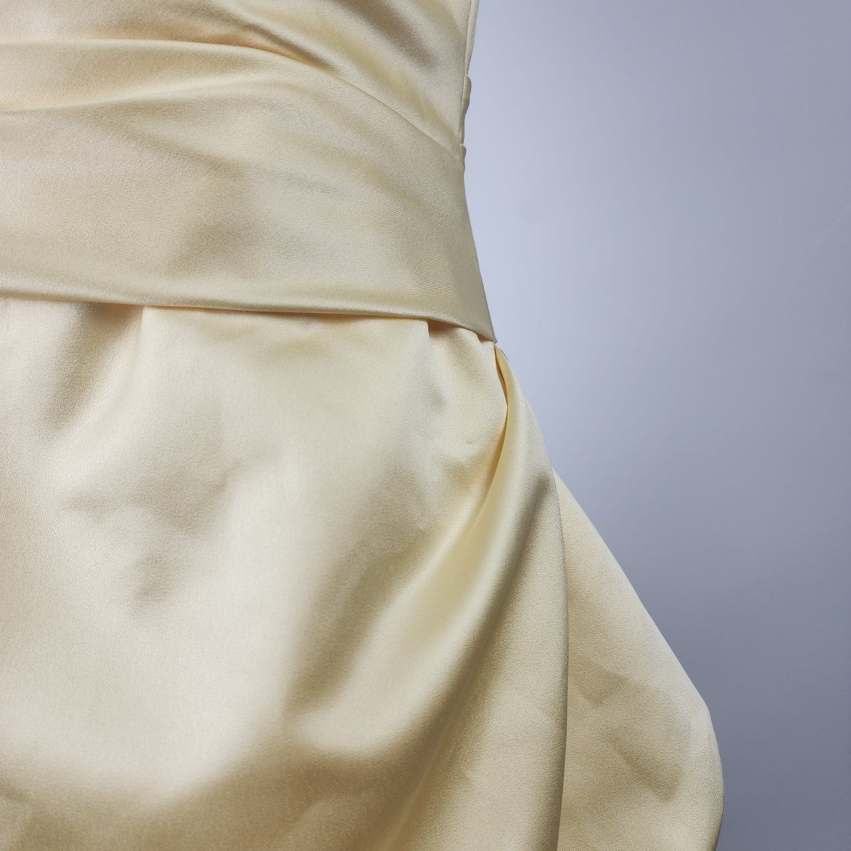 Impression Yellow Satin Bubble Hem Event Dress Size 10