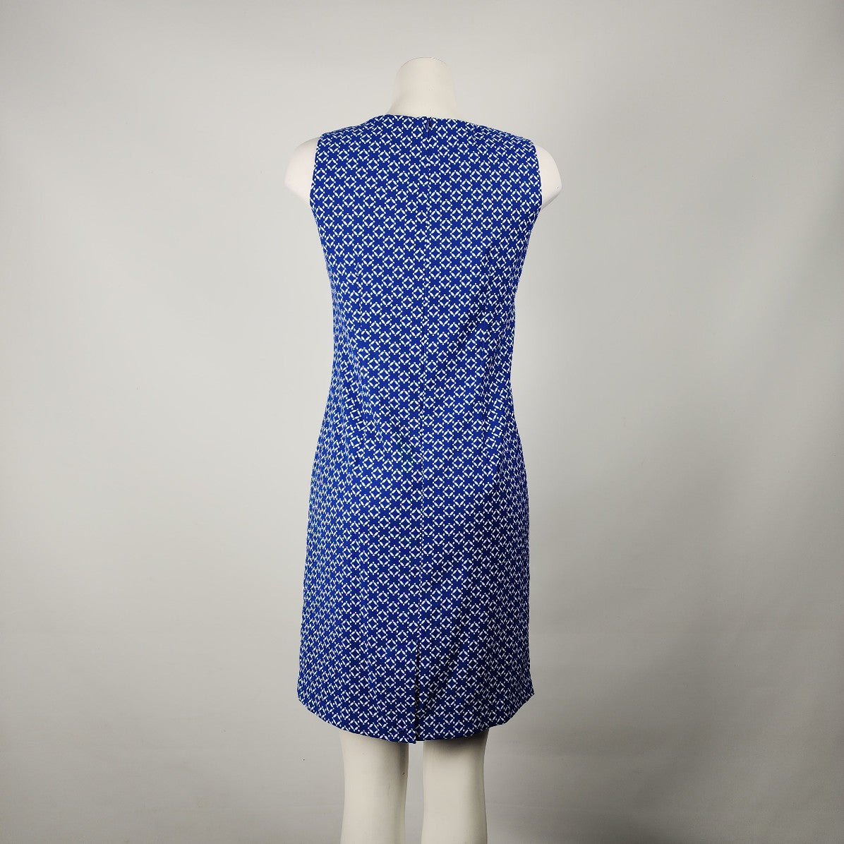 Mario Serrani Blue & White Sheath Dress Size 6