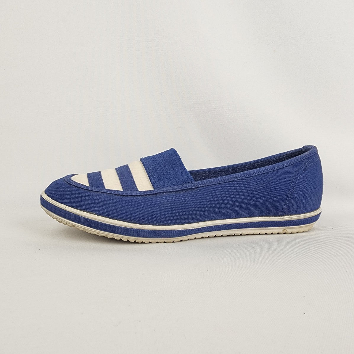 Grasshoppers Blue & White Canvas Slip On Shoes Size 7