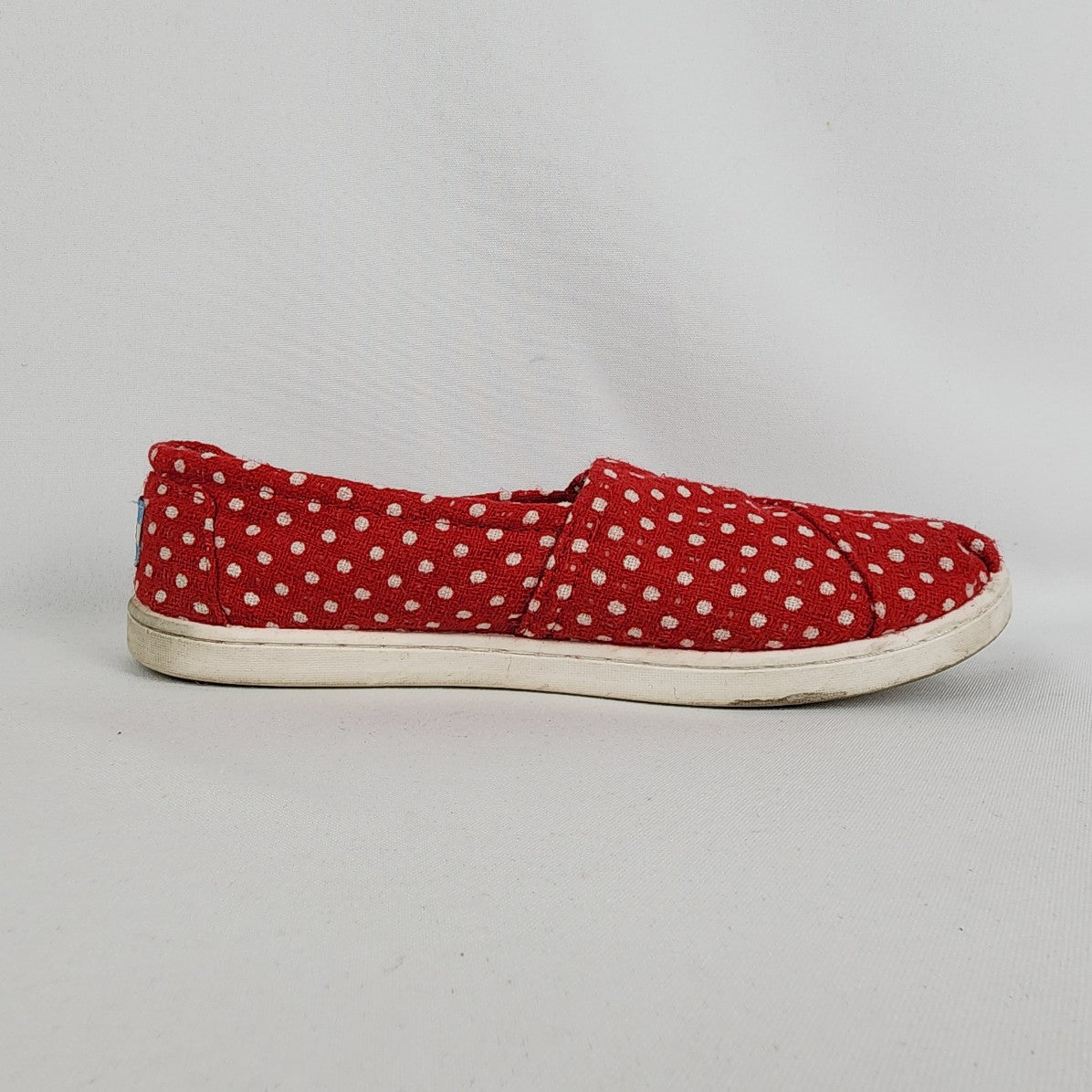 Toms Red Polka Dot Slip On Shoes Size 8.5