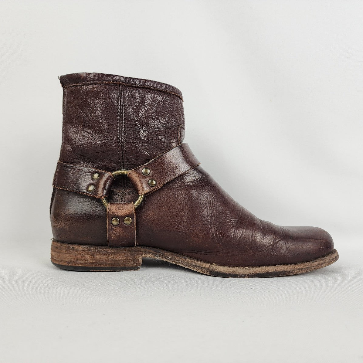 Frye Brown Leather Ankle Boots Size 9