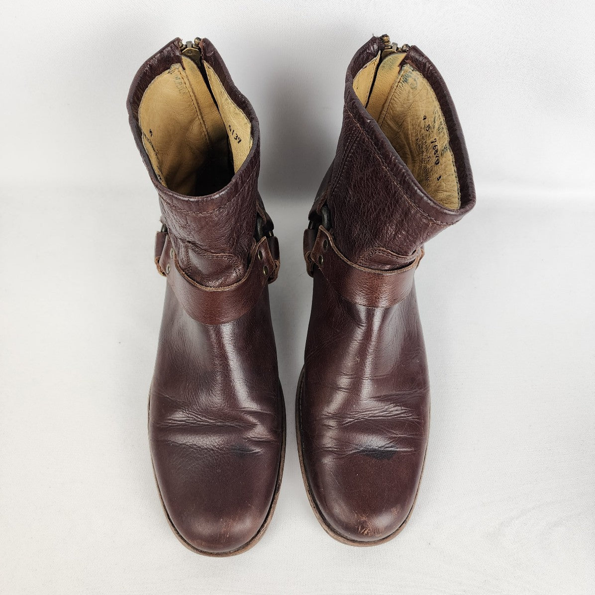 Frye Brown Leather Ankle Boots Size 9