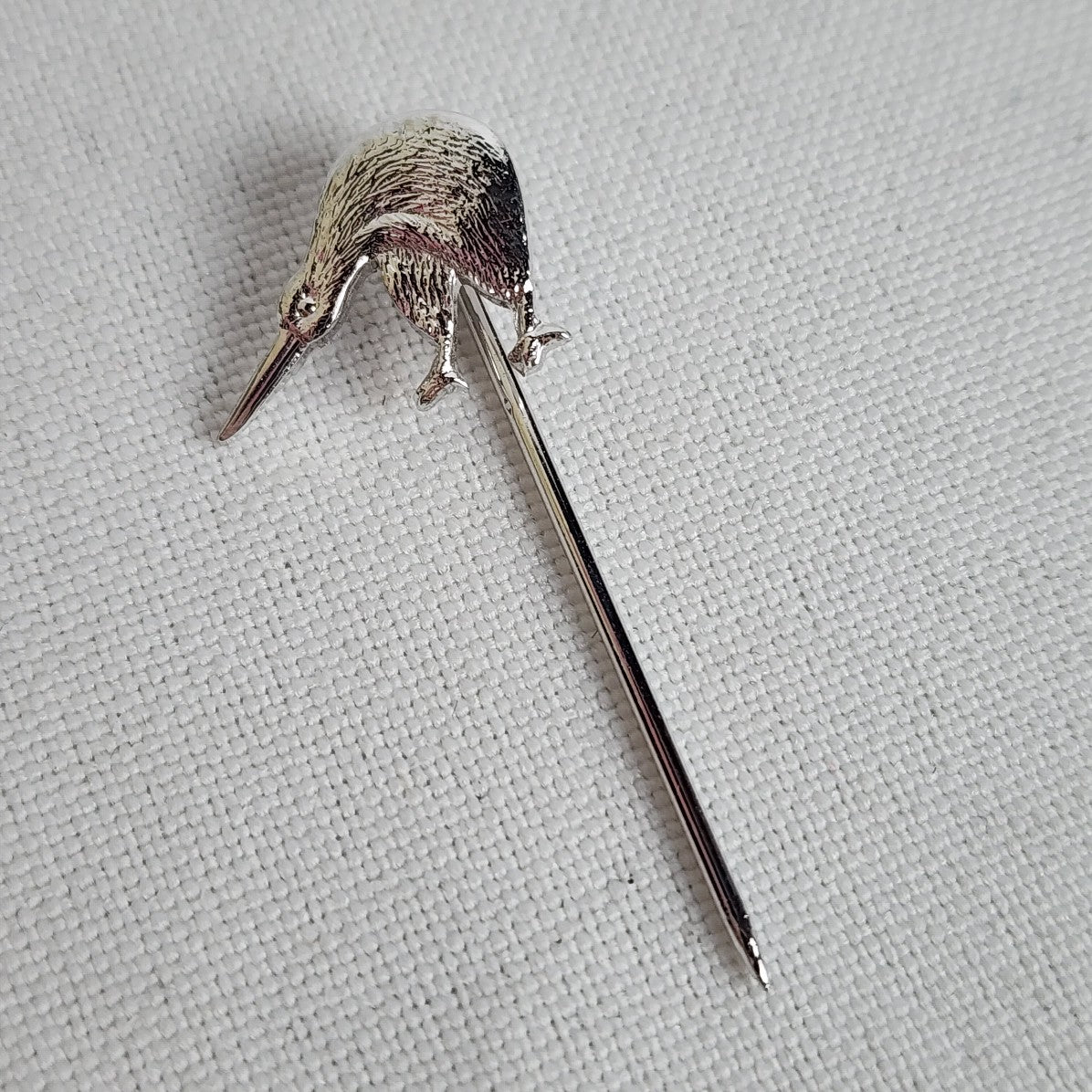 Vintage Kiwi Bird Silver Stick Pin