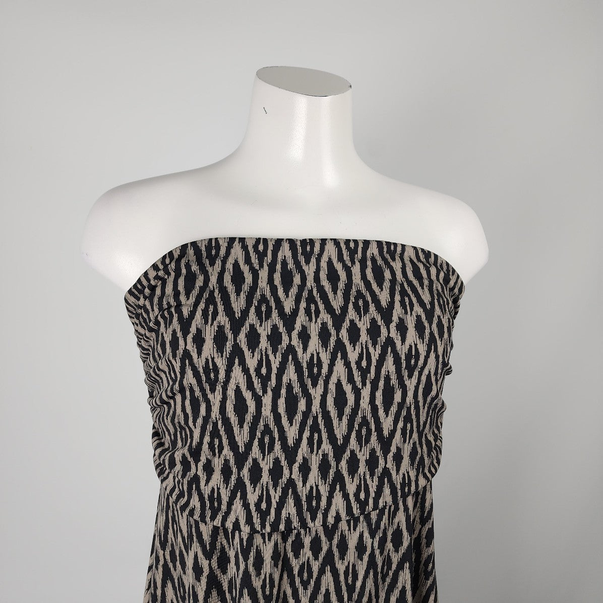 Banana Republic Brown & Black Strapless Maxi Dress Size L