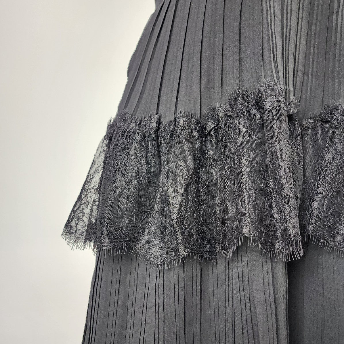 Lulus Black Lace Tiered Halter Neck Maxi Event Dress Size L/XL