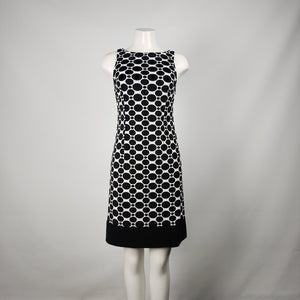 Joseph Ribkoff Black Retro Print Sheath Dress Size 4