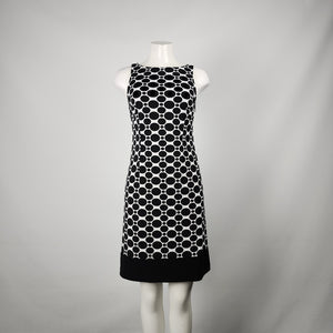 Joseph Ribkoff Black Retro Print Sheath Dress Size 4