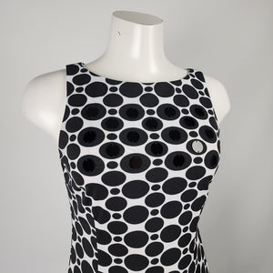 Joseph Ribkoff Black Retro Print Sheath Dress Size 4