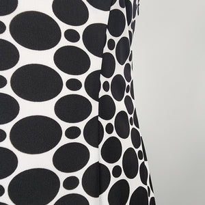 Joseph Ribkoff Black Retro Print Sheath Dress Size 4