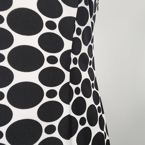Joseph Ribkoff Black Retro Print Sheath Dress Size 4