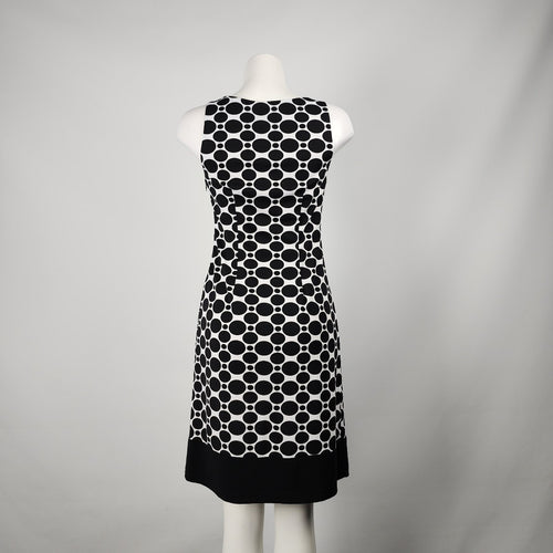 Joseph Ribkoff Black Retro Print Sheath Dress Size 4