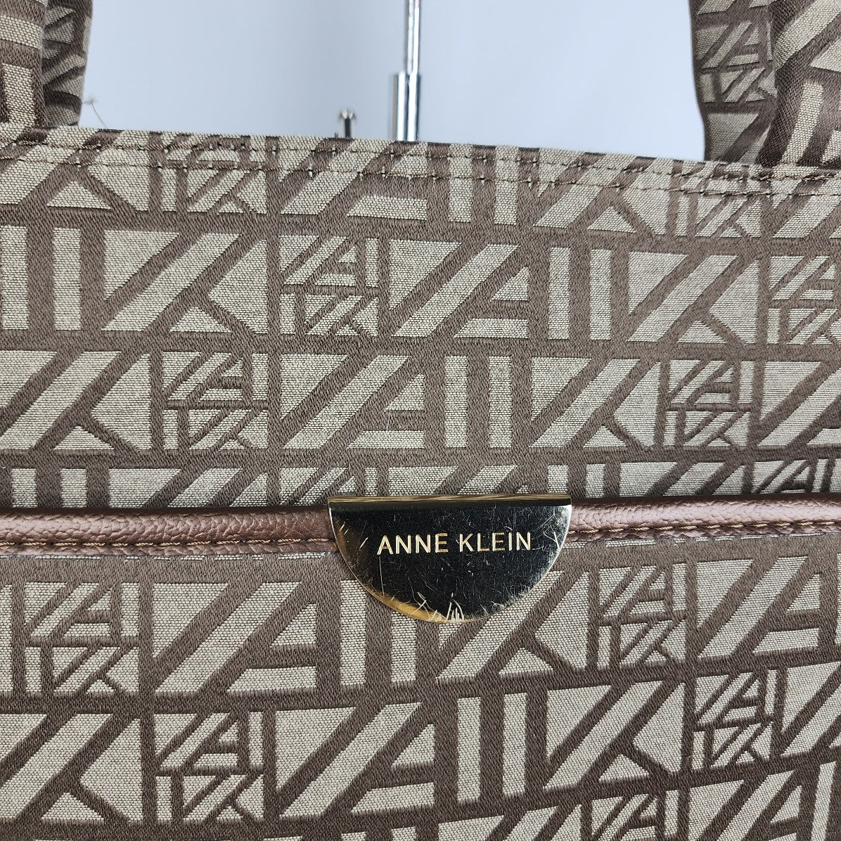 Anne Klein Brown Monogram Computer Case