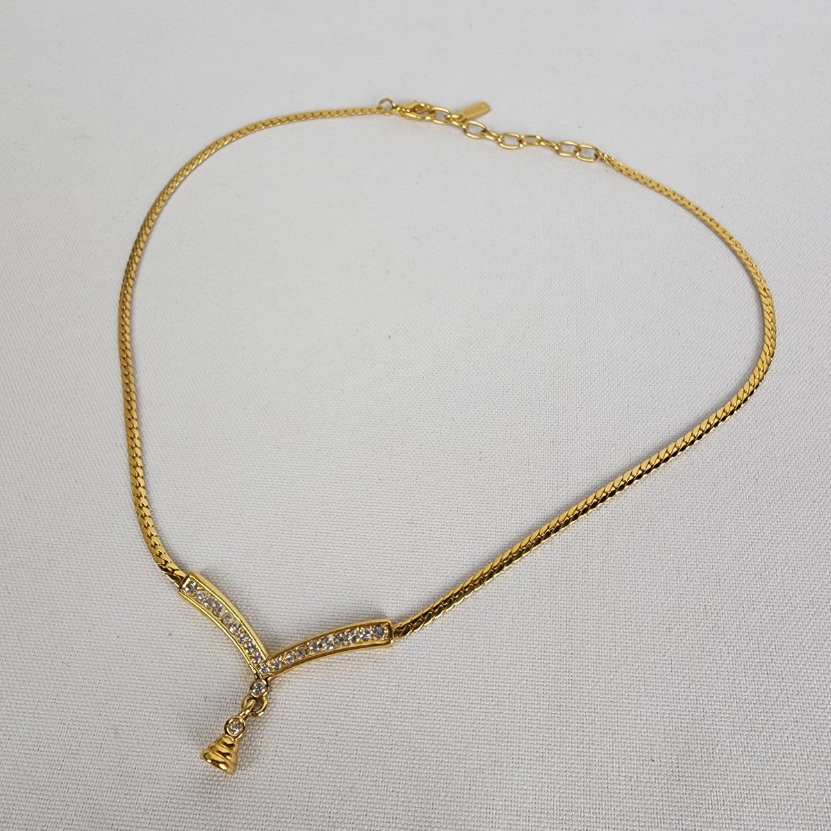 Vintage Vendome Gold Tone Crystal Necklace