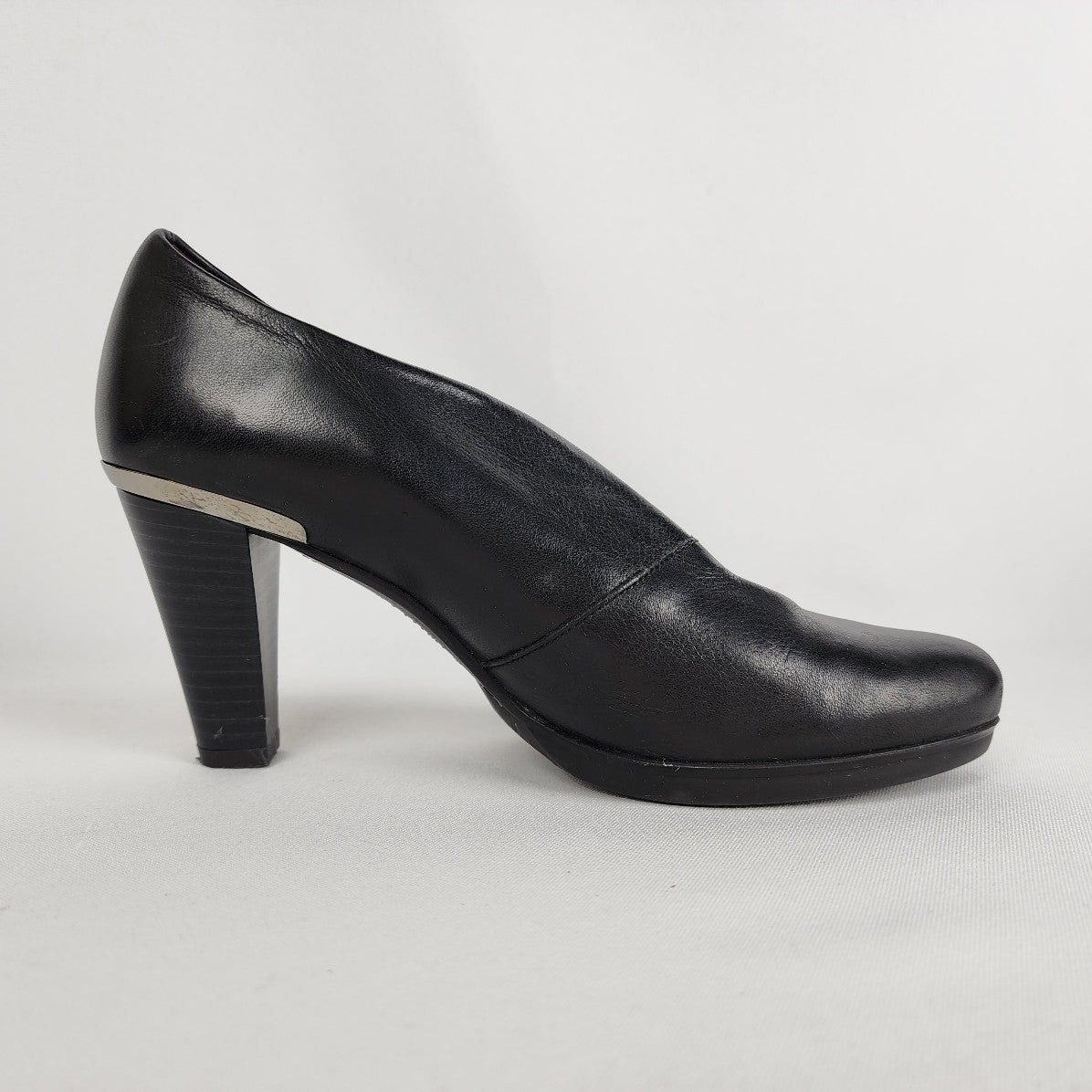 Hispanitas Black Leather Heeled Shoes Size 6