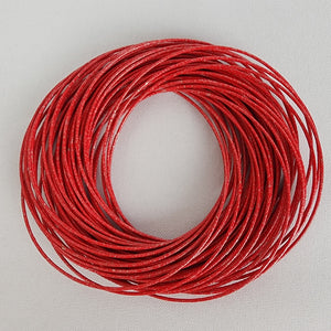 Red Metal Multi Bangle Stacking Bracelets