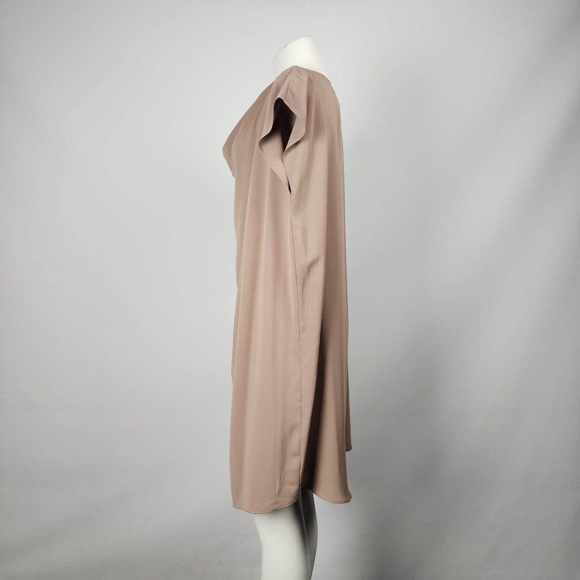 Oak + Fort Nude Cowl Neck Knee Length Dress Size L