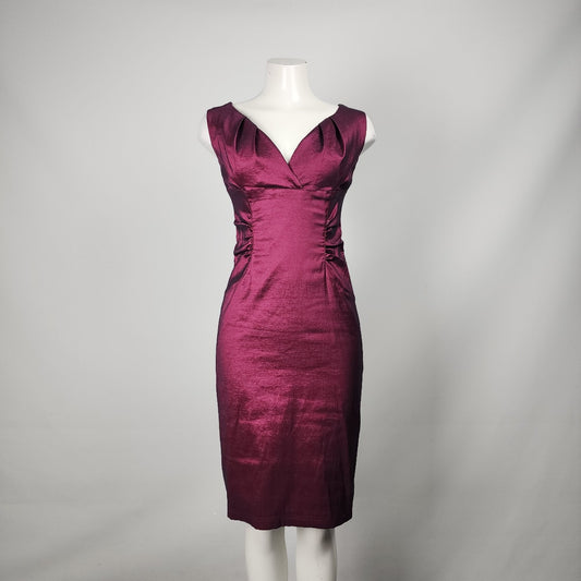 Adrianna Papell Purple Sheath Dress Size 6