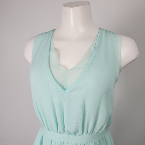 RW&CO Mint Chiffon V Neck Dress Size S