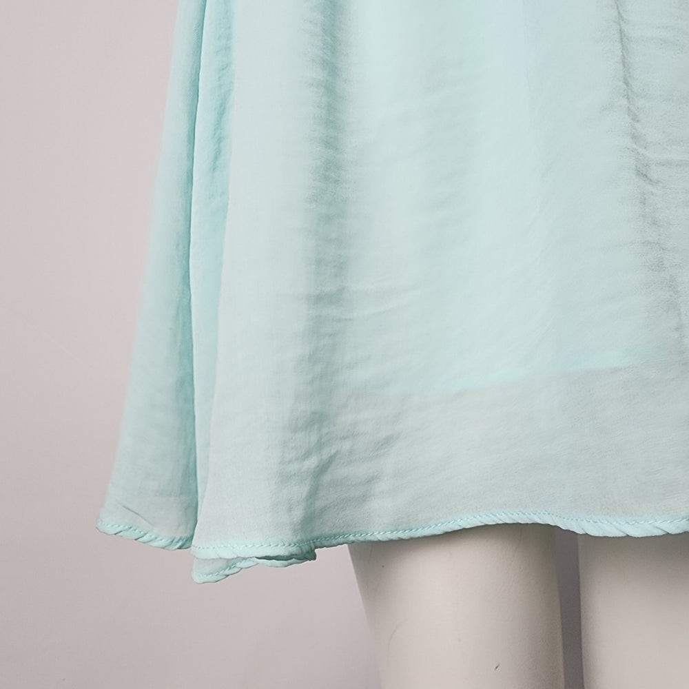 RW&CO Mint Chiffon V Neck Dress Size S