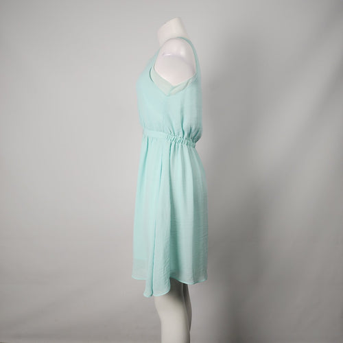 RW&CO Mint Chiffon V Neck Dress Size S