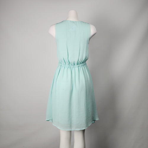 RW&CO Mint Chiffon V Neck Dress Size S