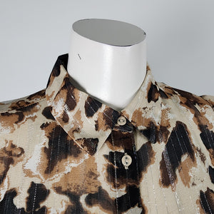 In Wear Brown Button Up Blouse Size 8