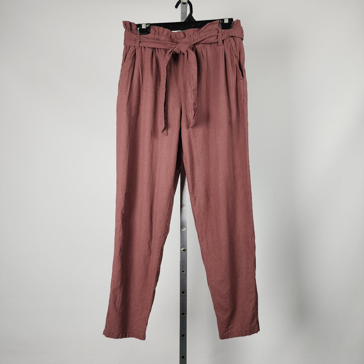 Maurices Dusty Rose Paper Bag Waist Belted Pants Size M