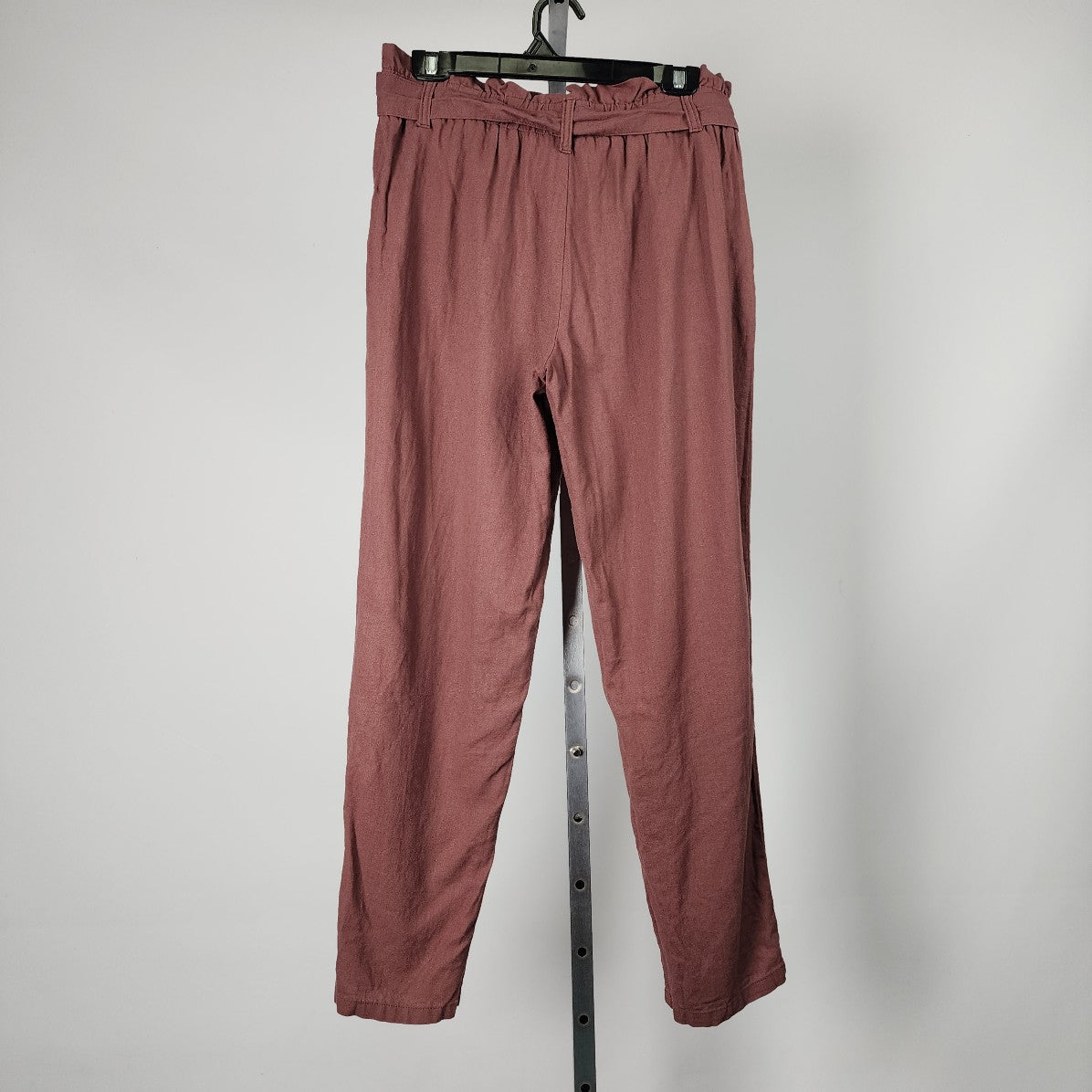 Maurices Dusty Rose Paper Bag Waist Belted Pants Size M