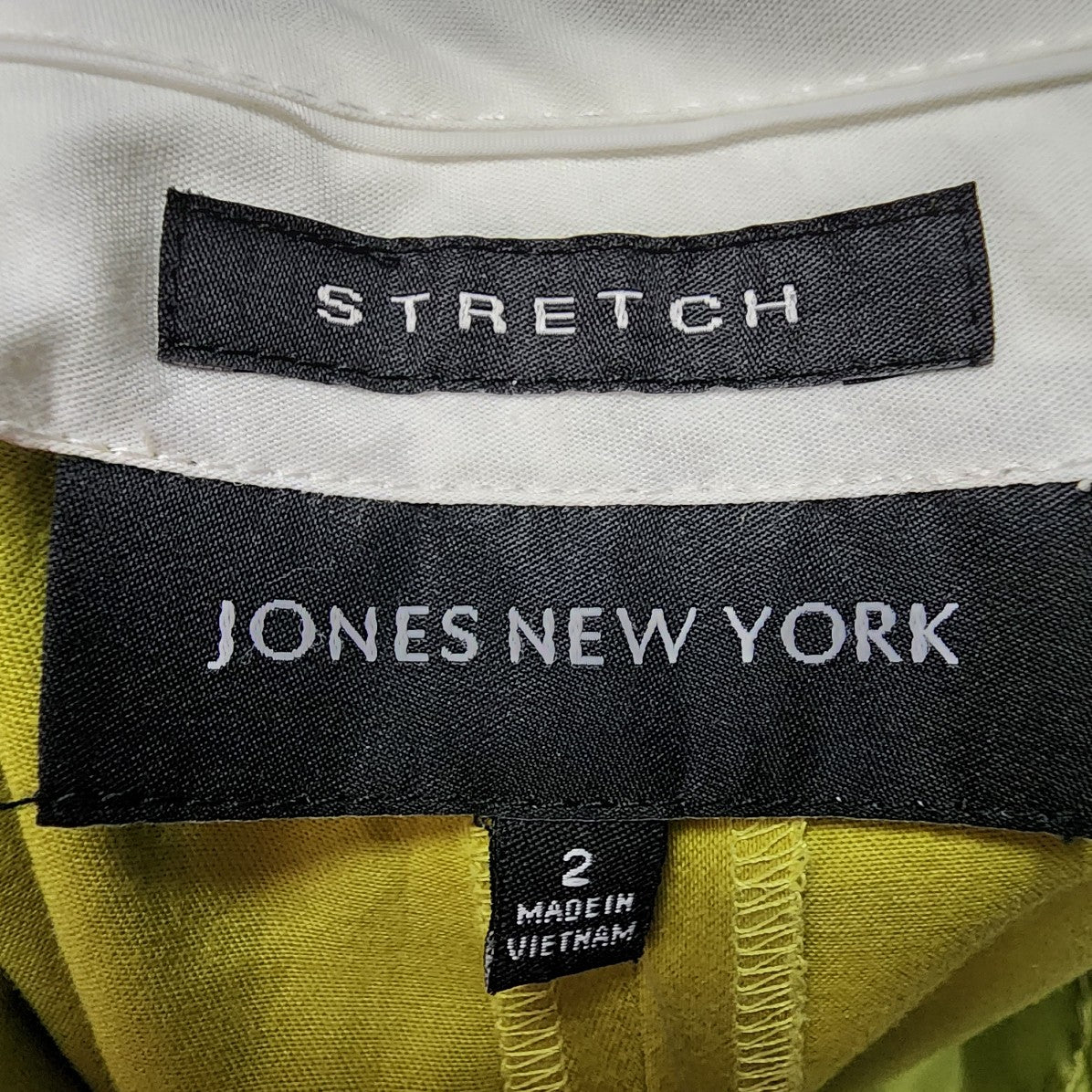 Jones New York Acid Green Cropped Dress Pants Size 2