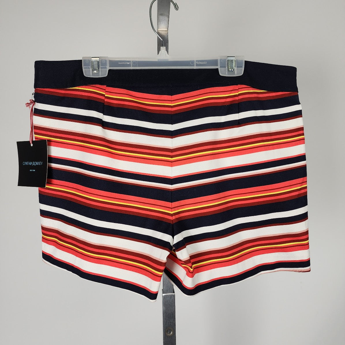 Cynthia Rowley Blue & Red Cotton Stripped Shorts Size 12