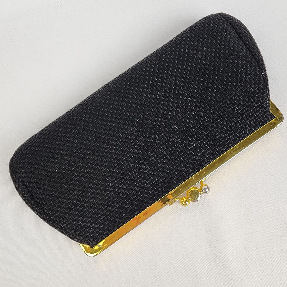 Vintage Black Woven Clutch Purse