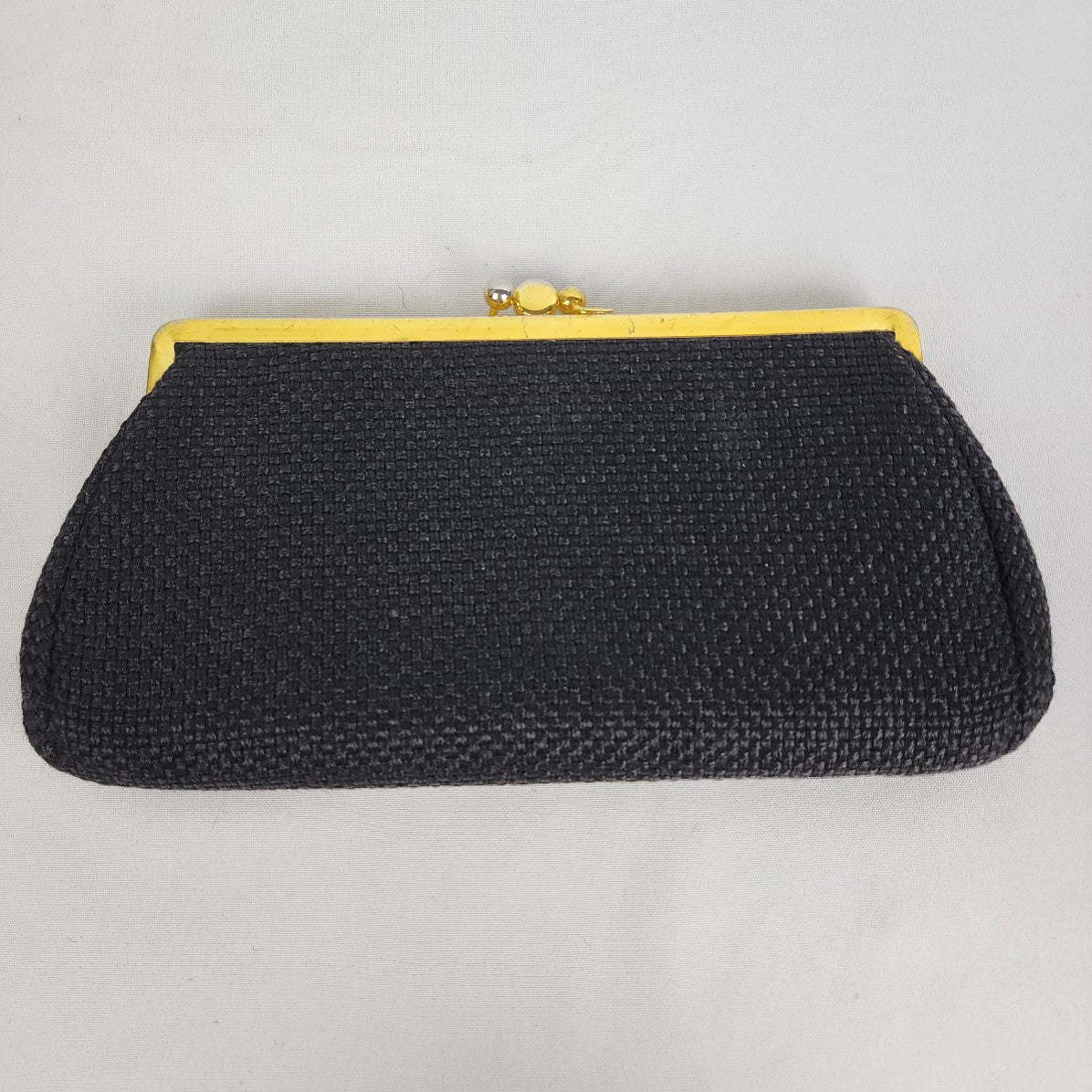 Vintage Black Woven Clutch Purse