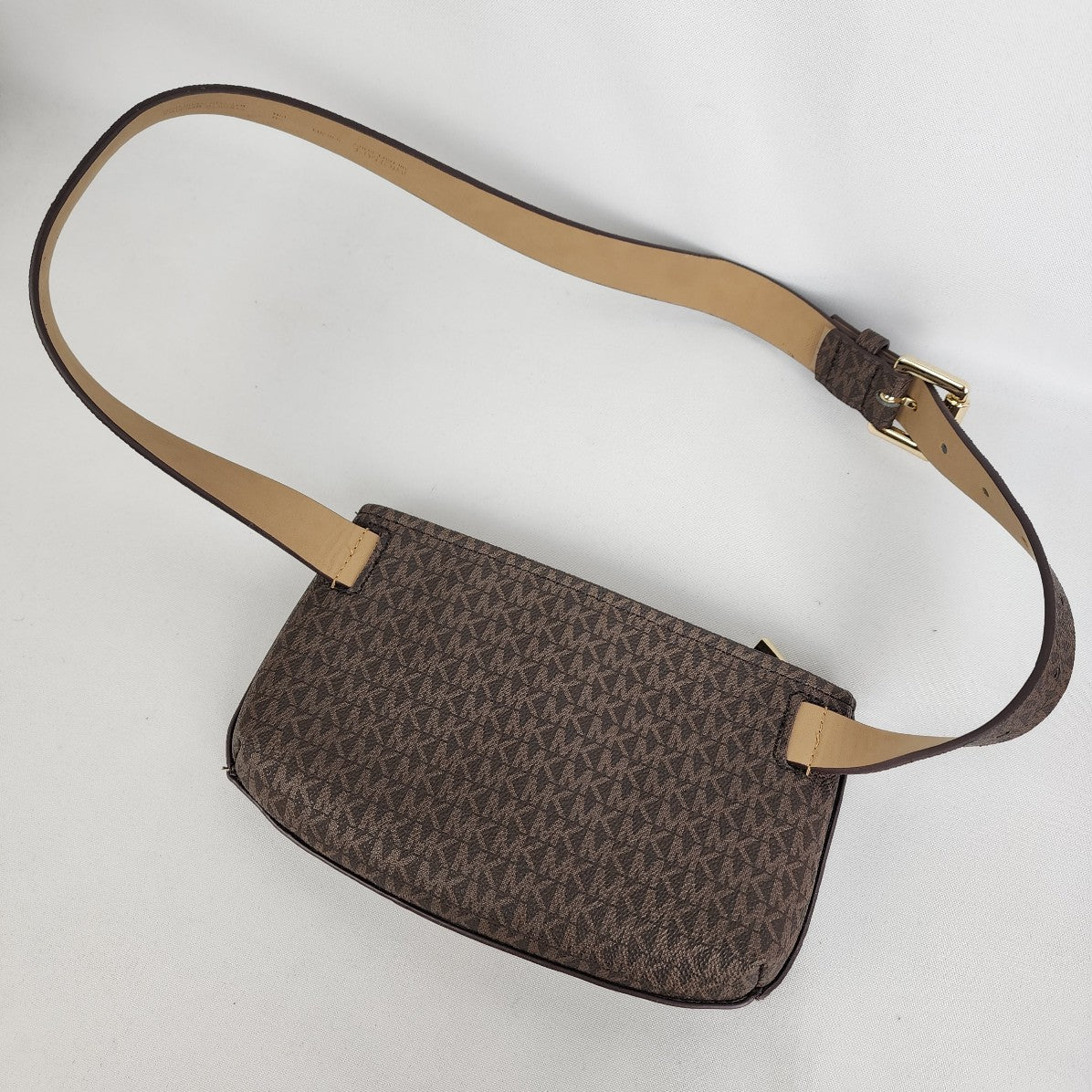 Michael Kors MK logo Monogram Brown Belt Bag