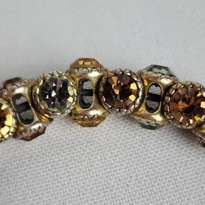 Gold Tone Crystal Rhinestone Stretch Bracelet