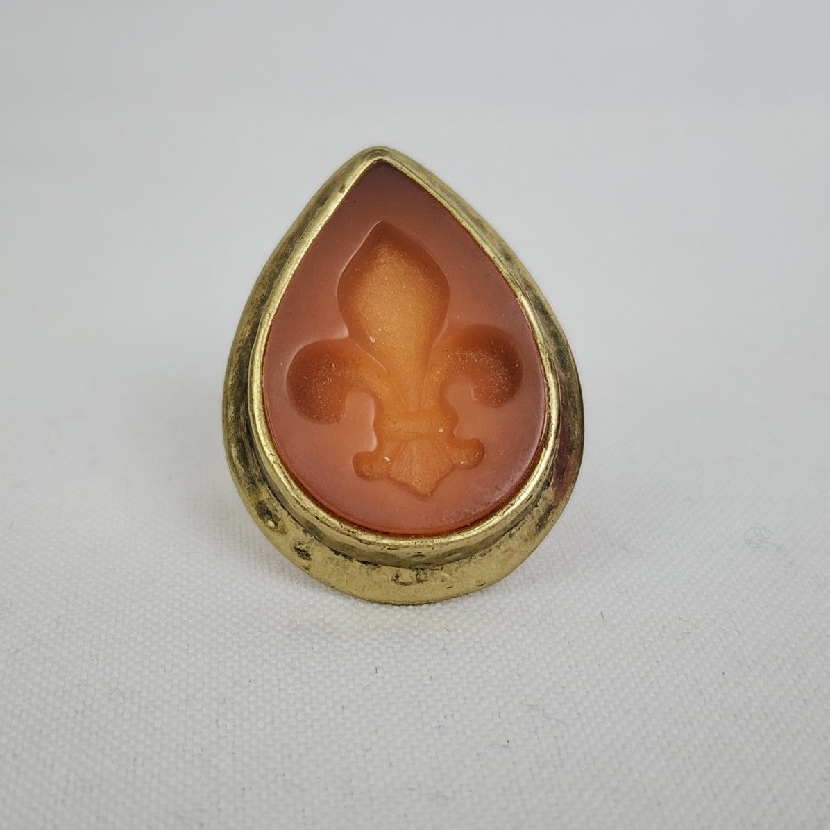 SILPADA Fleur De Lis Brass Resin Bohemian Blossom Ring Size 5