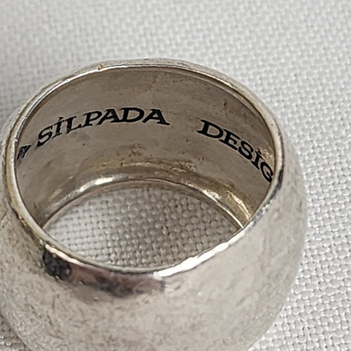Silpada Bright Spot’ Sterling Silver Wide Band Ring Size 6