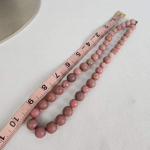 Elegant Rhodonite Beaded Necklace