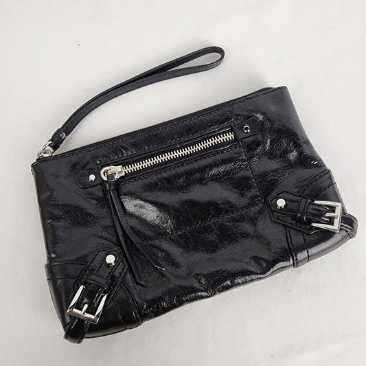 Michael Kors Black Patent Leather Clutch