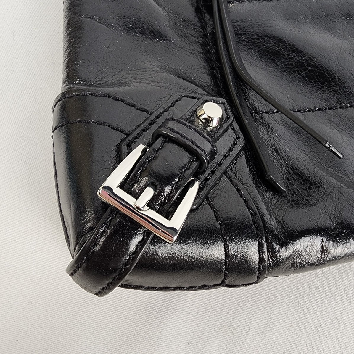 Michael Kors Black Patent Leather Clutch