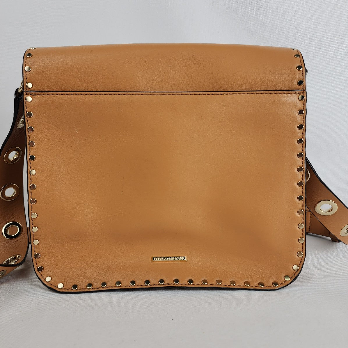 Rebecca Minkoff Leather Crossbody Purse - Tan, Studded