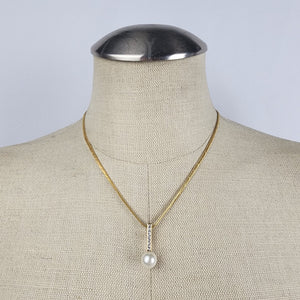 Gold Tone Fifth Avenue Collection Faux Pearl Necklacen