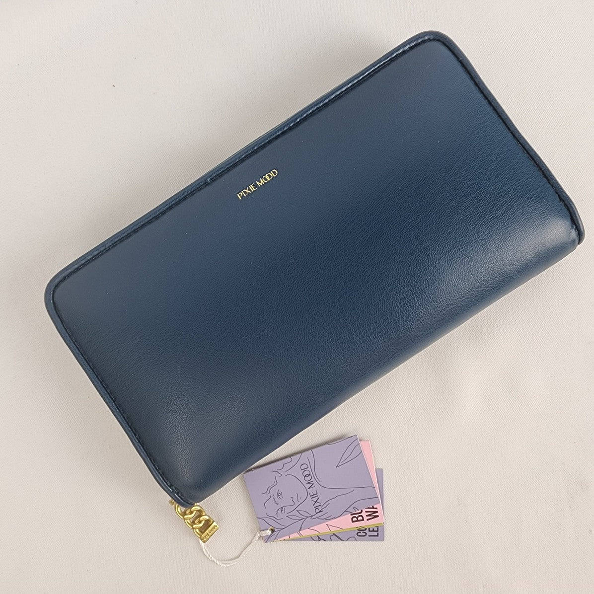 Pixie Mood Blue Bubbly Zip Around Wallet