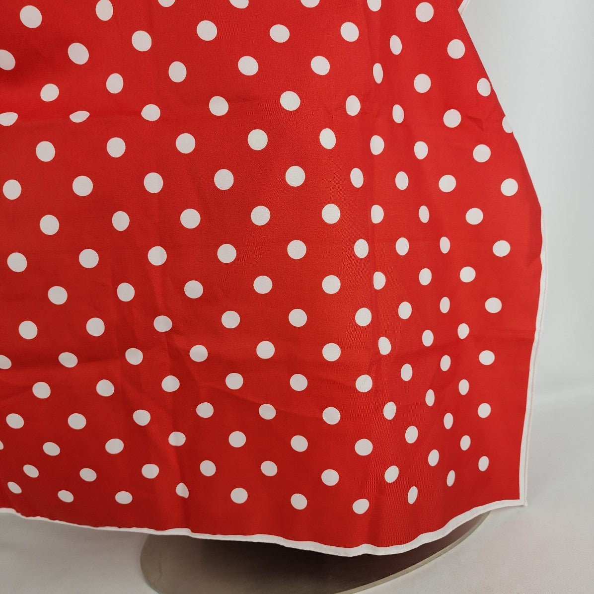 Monique Martin Vintage Red Polka Dot Square Scarf