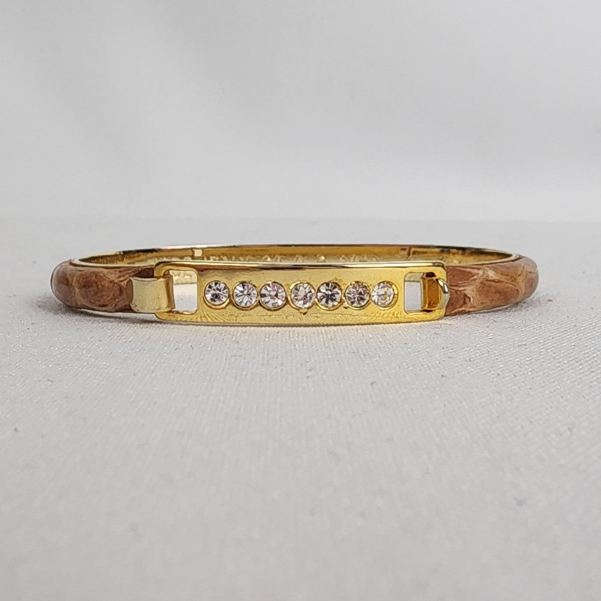 Vintage Made in Italy Gold Plated Crystal Bracelet