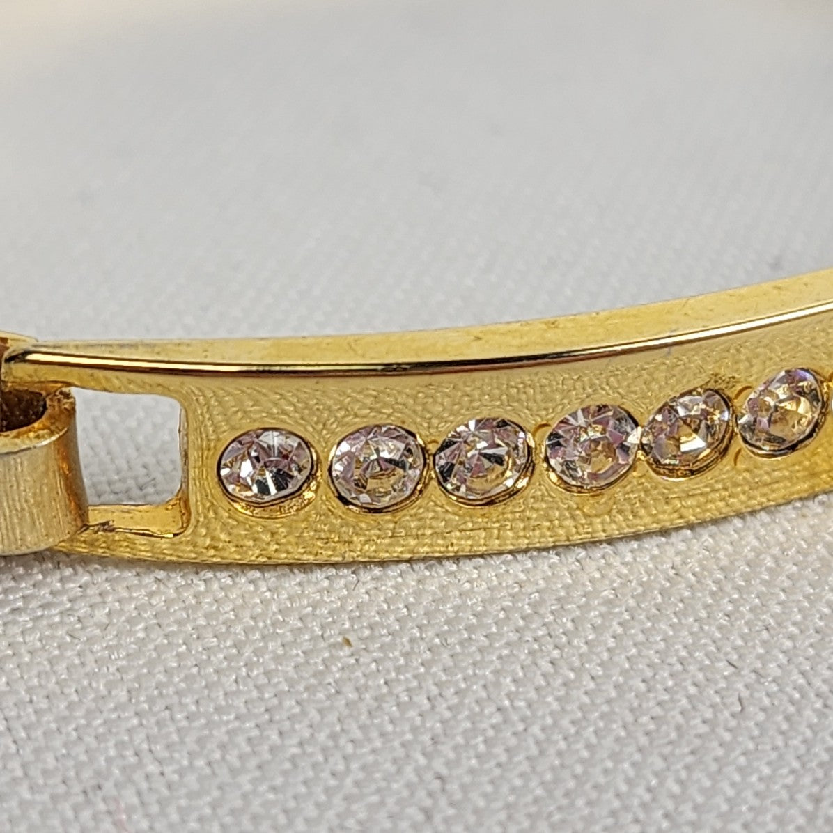 Vintage Made in Italy Gold Plated Crystal Bracelet