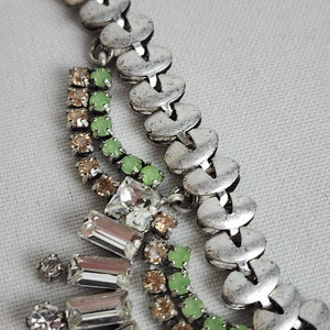 Stella & Dot Collier Belle Silver Tone Rhinestone Statement Necklace