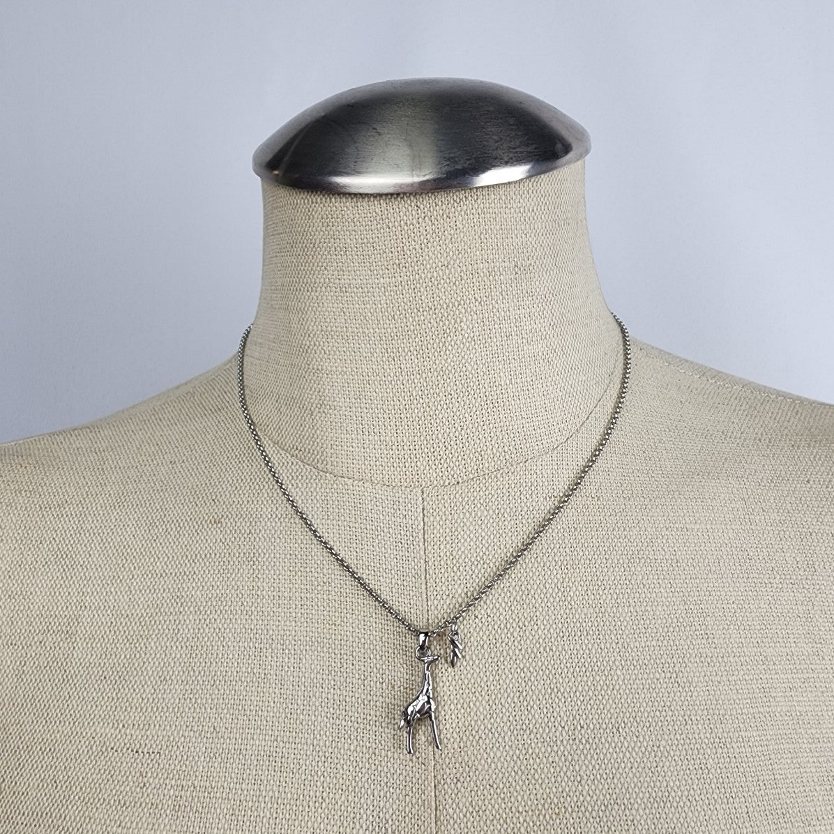 Lia Sophia Silver Tone Giraffe Pendant Necklace