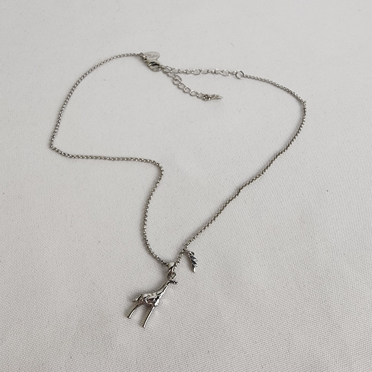 Lia Sophia Silver Tone Giraffe Pendant Necklace