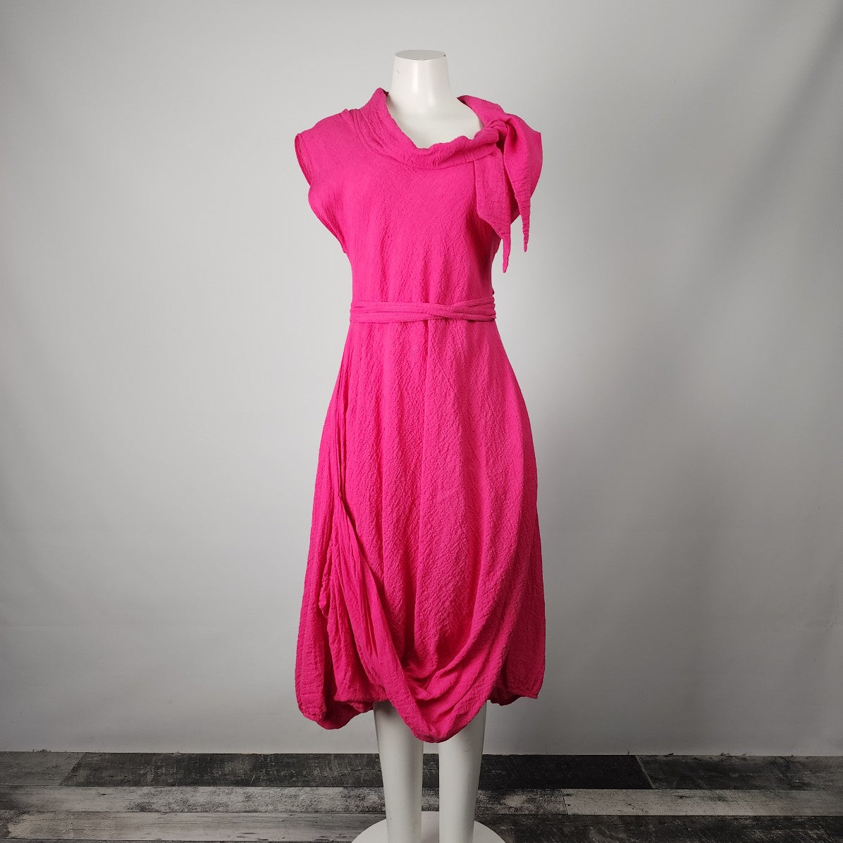 igor Sarah Pink Linen Midi Dress Size S/M